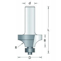 625-6 HM TCT AFRONDINGSFREES MET KOGELLAGER , D= 25, R= 7.9