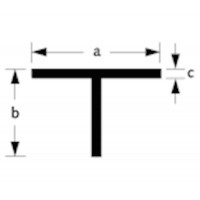 T-PROFIEL ALUMINIUM BRUTE 30X30X3MM 500CM